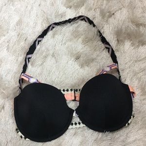 Victoria secret black tribal print swim top